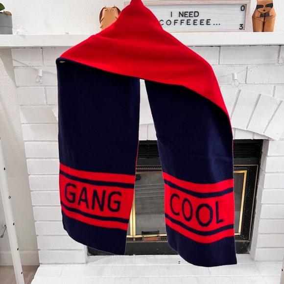 Sandro ‘Cool Gang’ Reversible Wool Scarf - Picture 2 of 5